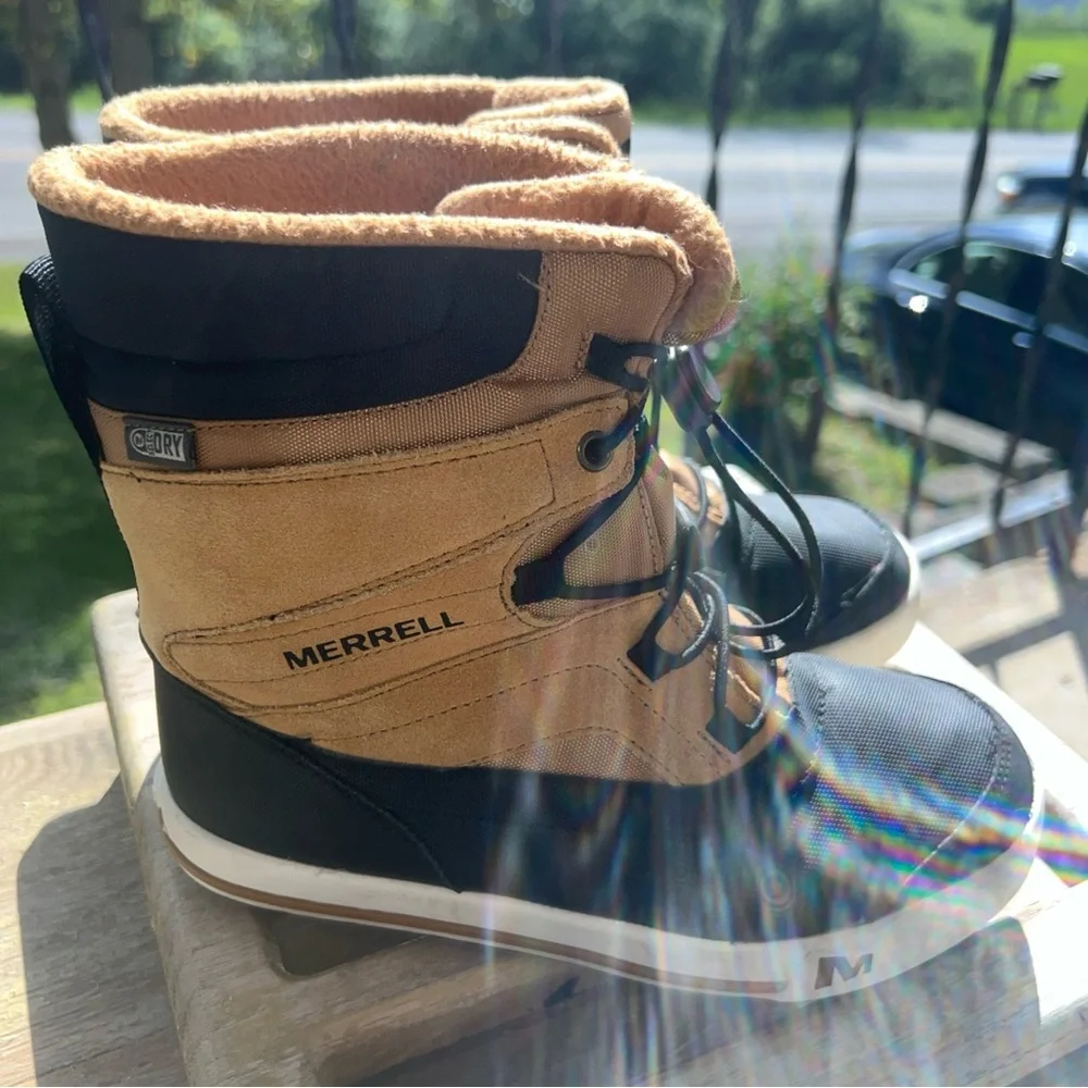 Merrell Kids Tan and Black Waterproof Winter Boots